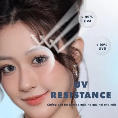 Bridal Smoky Gray - Lens Xám khói nhẹ - viền tia không giãn tròng 14.0mm