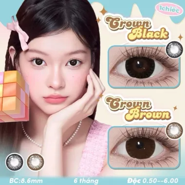 CROWN COLLECTION (CROWN BROWN) – Mẫu lens giãn tròng đỉnh cao 14.5mm từ Fresh Lady