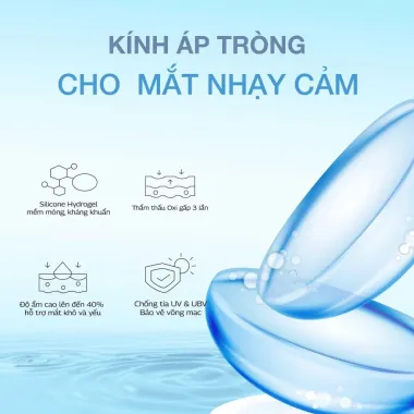 Lens trong suốt mắt thở cho mắt thở 14h Chumi