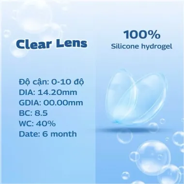 Lens trong suốt mắt thở cho mắt thở 14h Chumi
